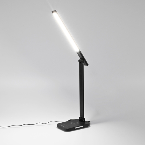 Lampka Biurkowa Videx LED 18W 700lm 6500K Zimna Czarna Ściemnialna