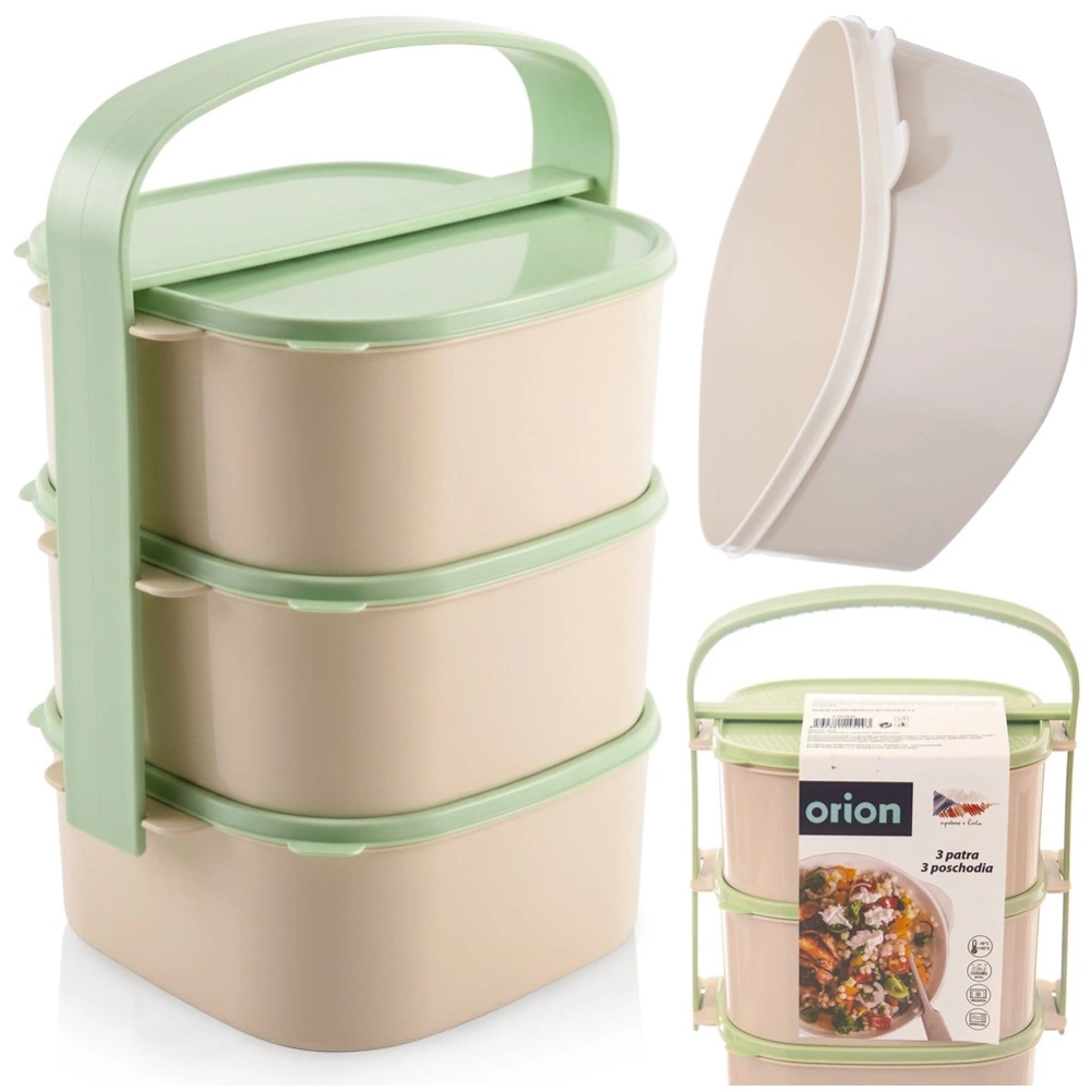Menażka obiadowa plastikowa 3-poziomowa 3x1,15 l
