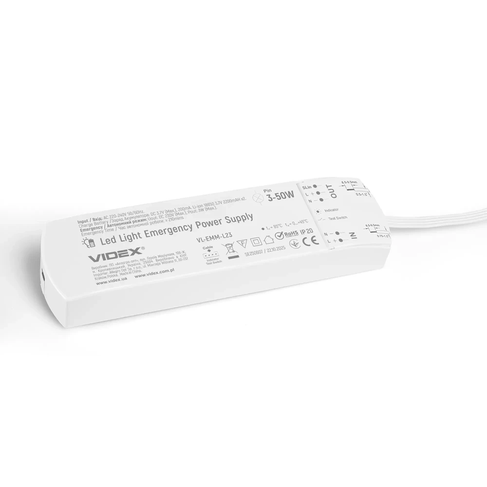 Zasilacz awaryjny LED VIDEX VL-EMM-L23