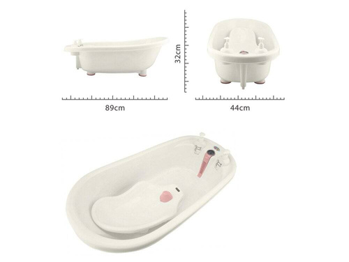 Wanienka z czujnikiem temperatury 90 x 45 x 23 cm KINDERSAFE  różowa