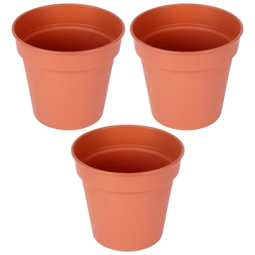 Doniczka ogrodowa plastikowa okrągła 17 cm 3 szt.
