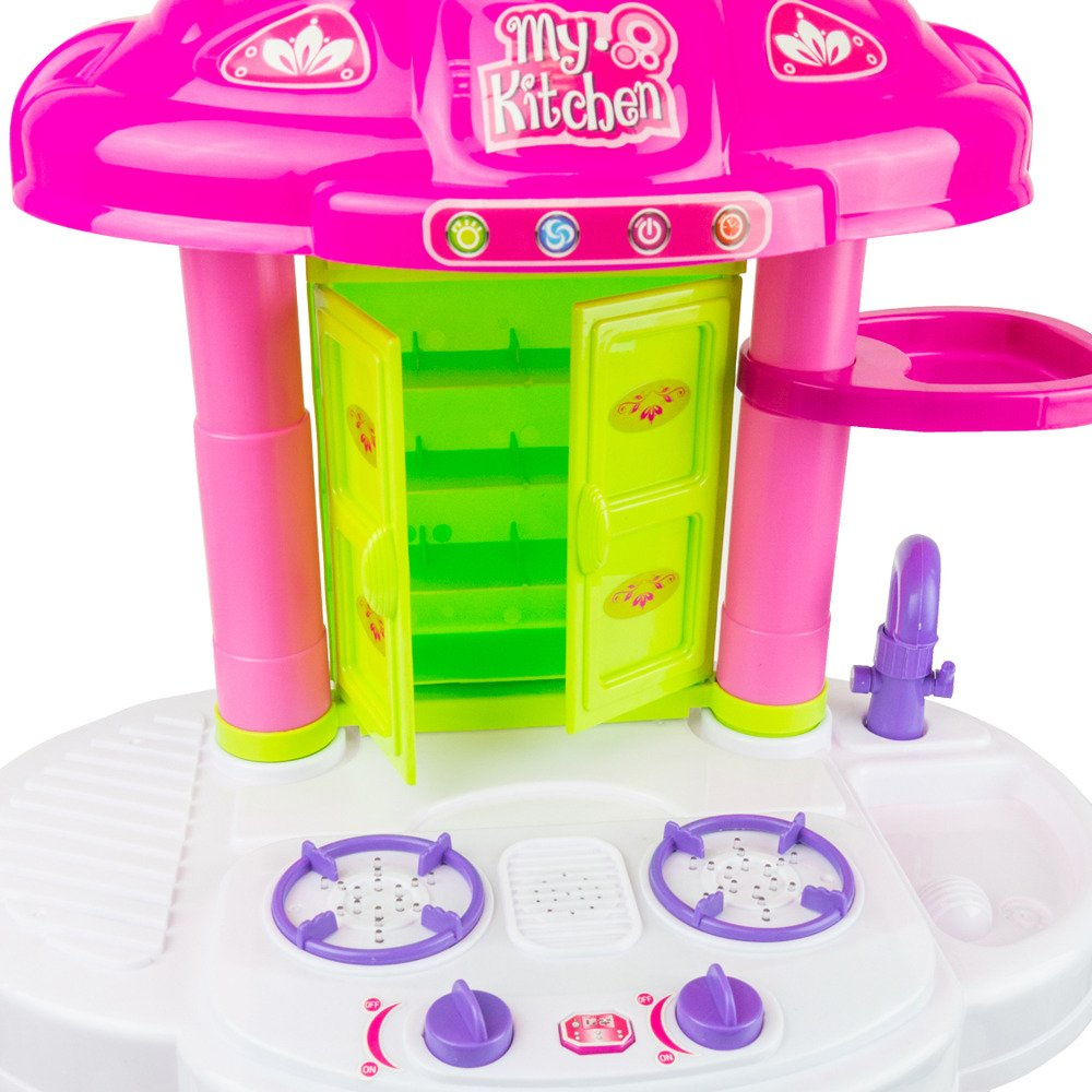 Duża kuchnia z szafką Akcesoria Dźwięki i Światła garnki