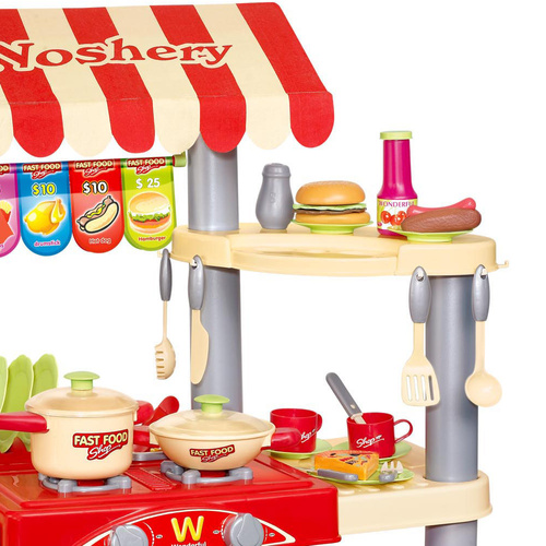Duża kuchnia na kółkach kasa Fast Food+ Akcesoria dla dzieci