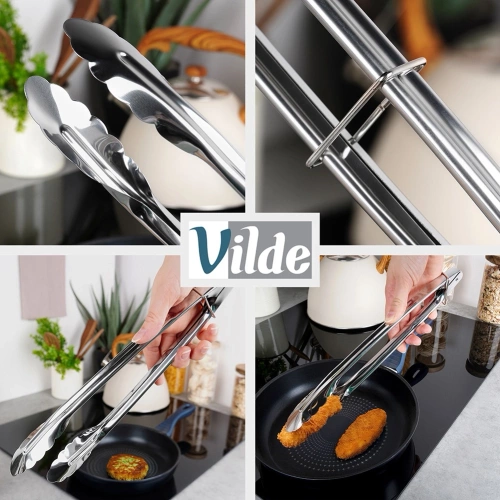 Szczypce kuchenne stalowe 30 cm