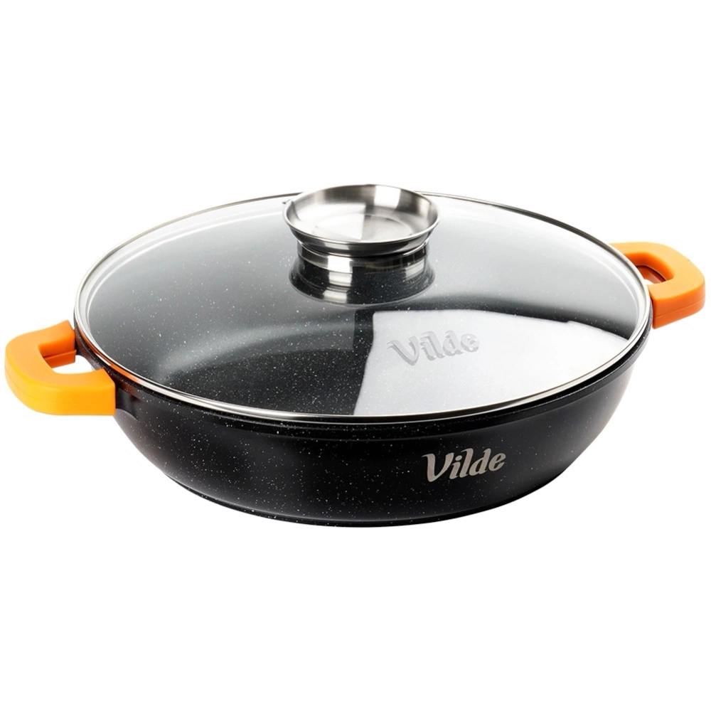 Patelnia granitowa głęboka ze szklaną pokrywką TERRUNA AROMA 32 cm, 4,7 l