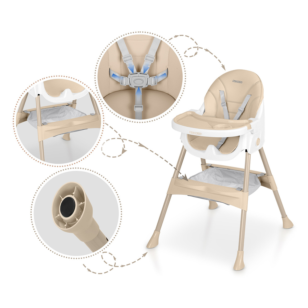 Krzesełko do karmienia  Mani beżowe