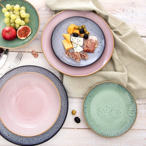 Talerz deserowy ceramiczny zielony GLAZE 20,5 cm