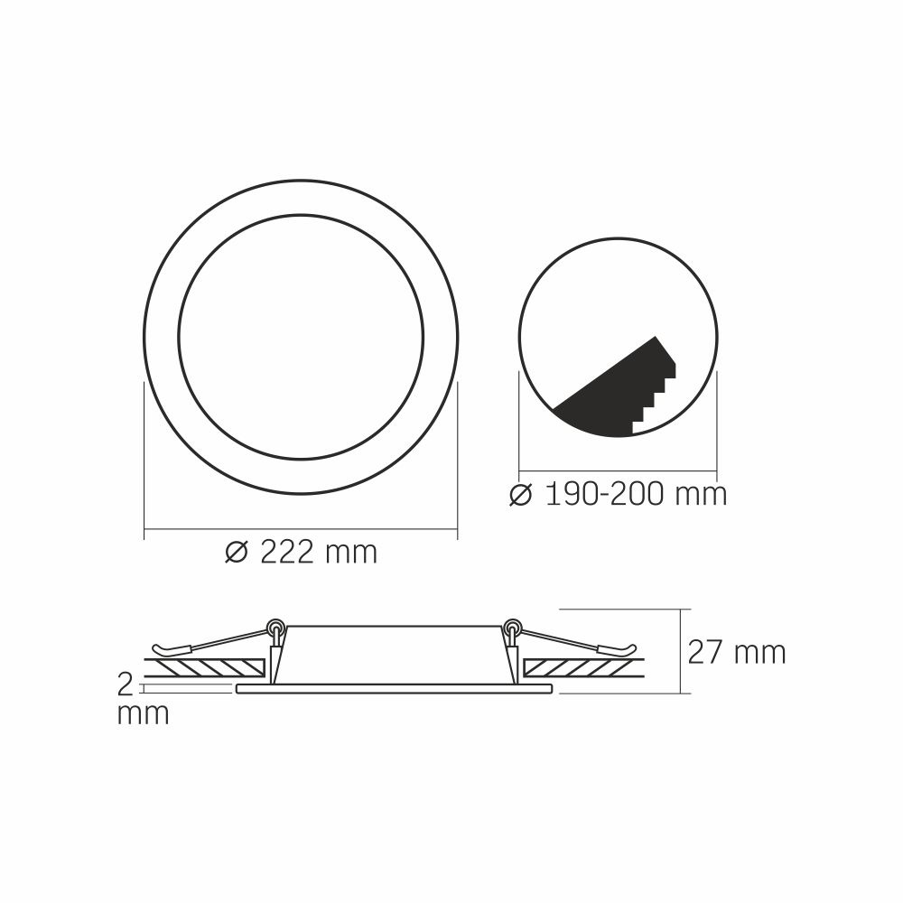 Oprawa oświetleniowa LED typu downlight VIDEX-DOWNLIGHT-LED-DLBR-184-18W-NW