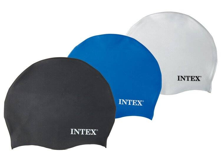 Czepek pływacki na basen czarny INTEX 55991