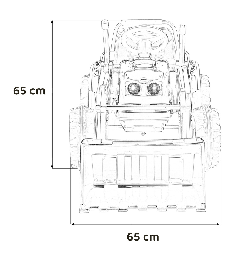 Koparka Traktor na akumulator dla dzieci Czerwony + Ruchome Ramię Łyżka + Pilot + Wolny Start + Radio FM + LED