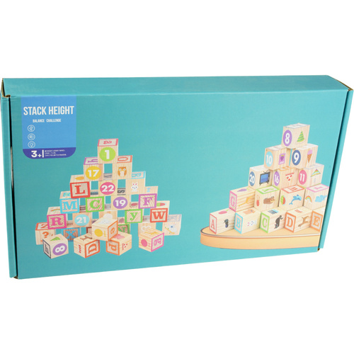 Duże drewniane klocki kostki 26 sztuk edukacyjne nauka liczenia alfabet