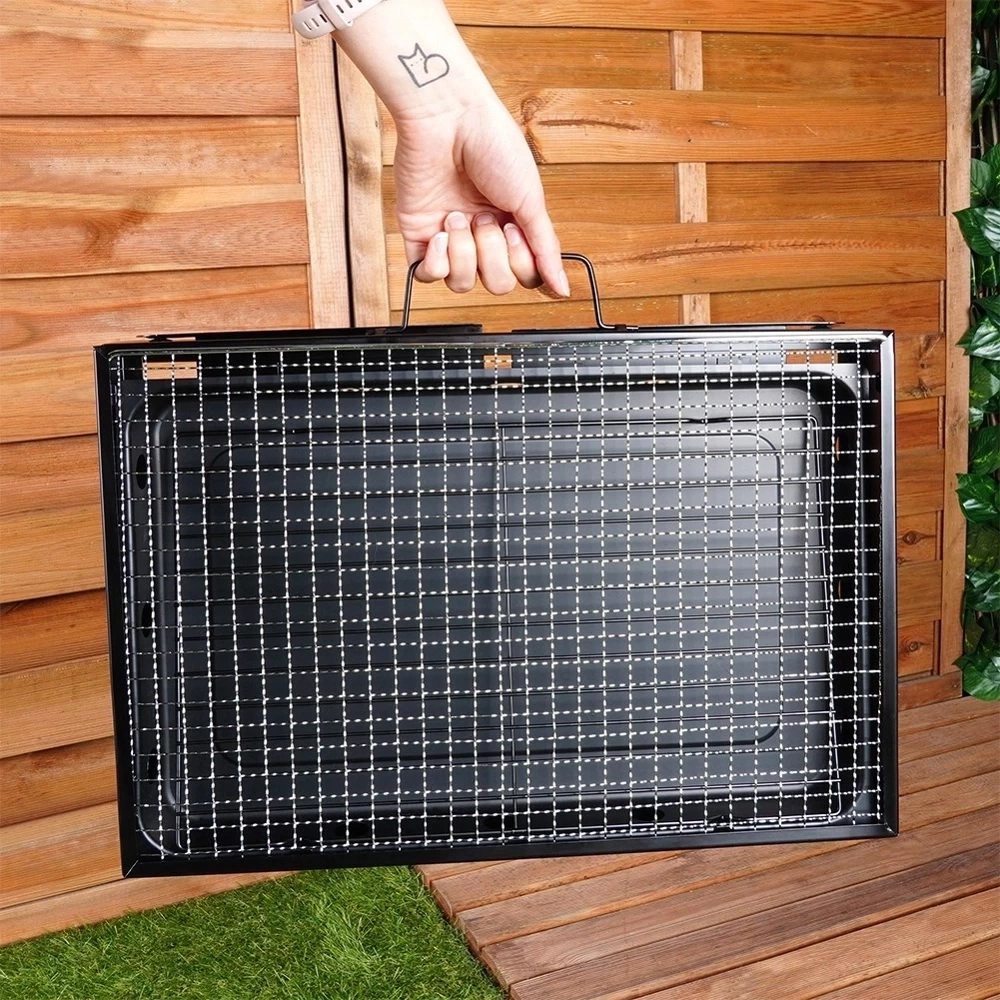 Grill węglowy składany walizka 43x29x22,5 cm