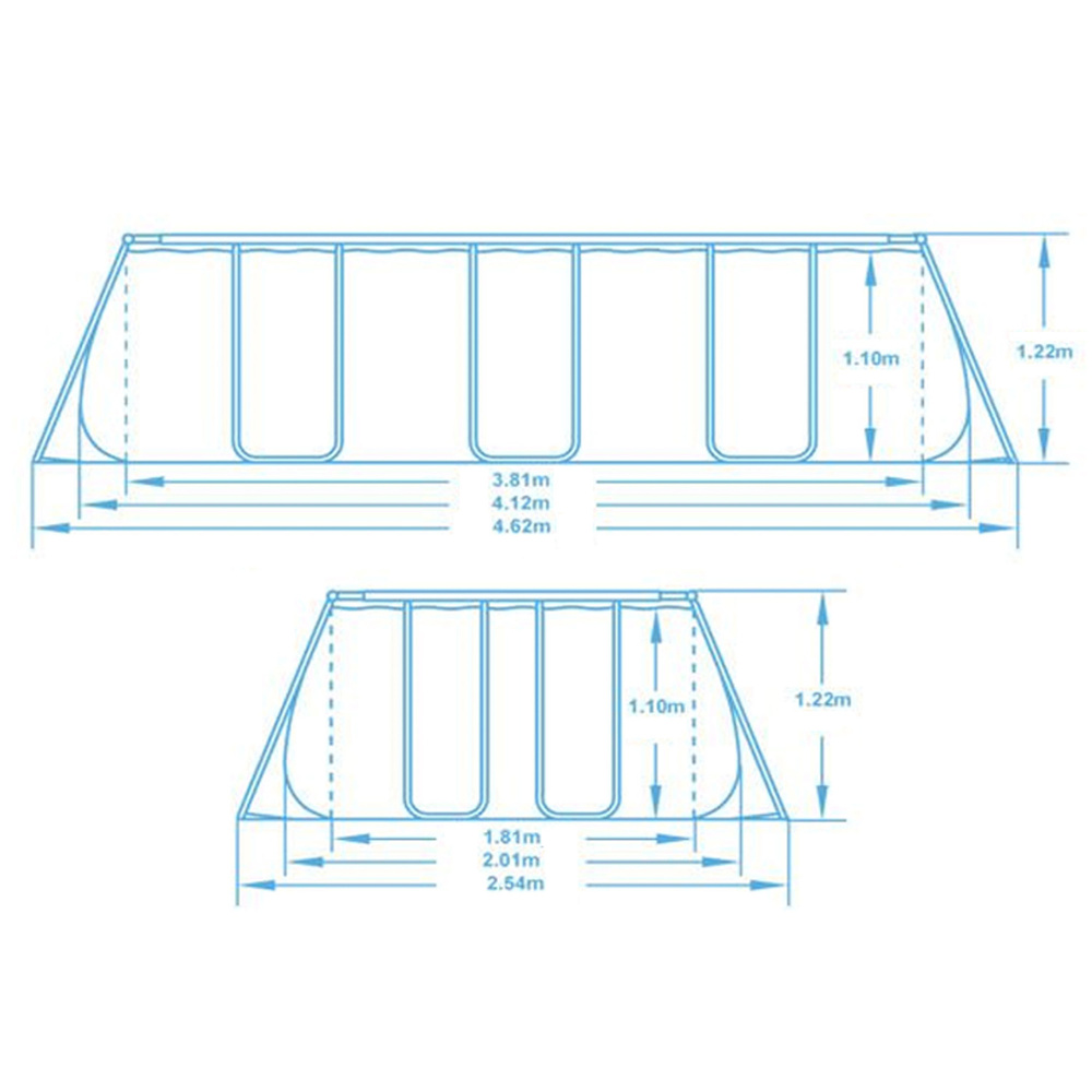 Basen ogrodowy stelażowy 412x201x122cm 18w1 Bestway 56456ND
