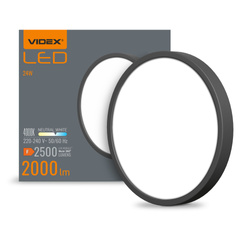 LED natynkowa oprawa sufitowa 24W 4000K czarna