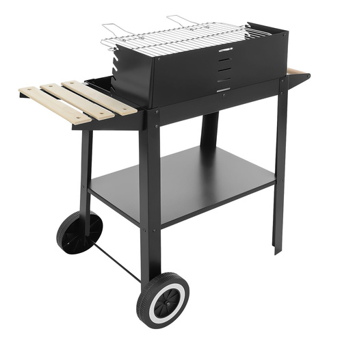 Grill węglowy ogrodowy na kółkach + akcesoria