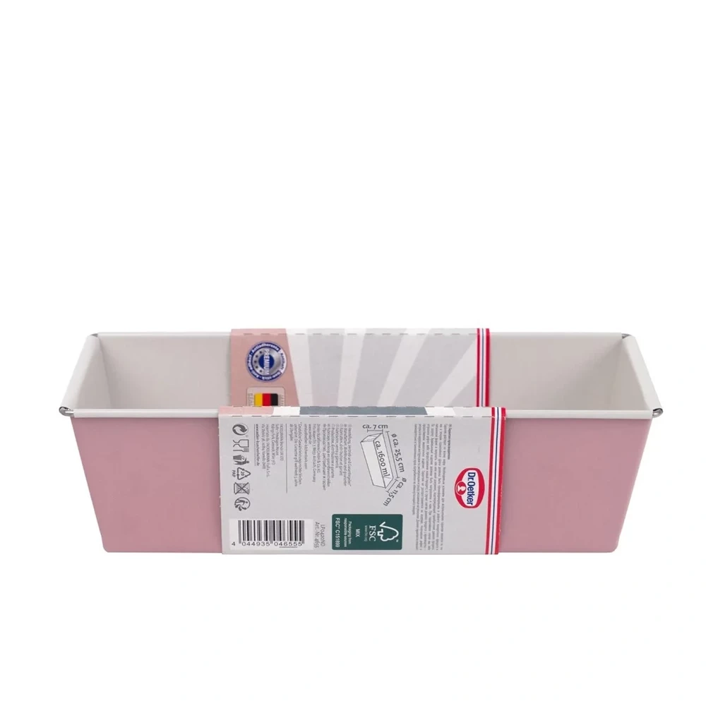 Keksówka ceramiczna różowa 25x11,5 cm RETRO Dr. Oetker