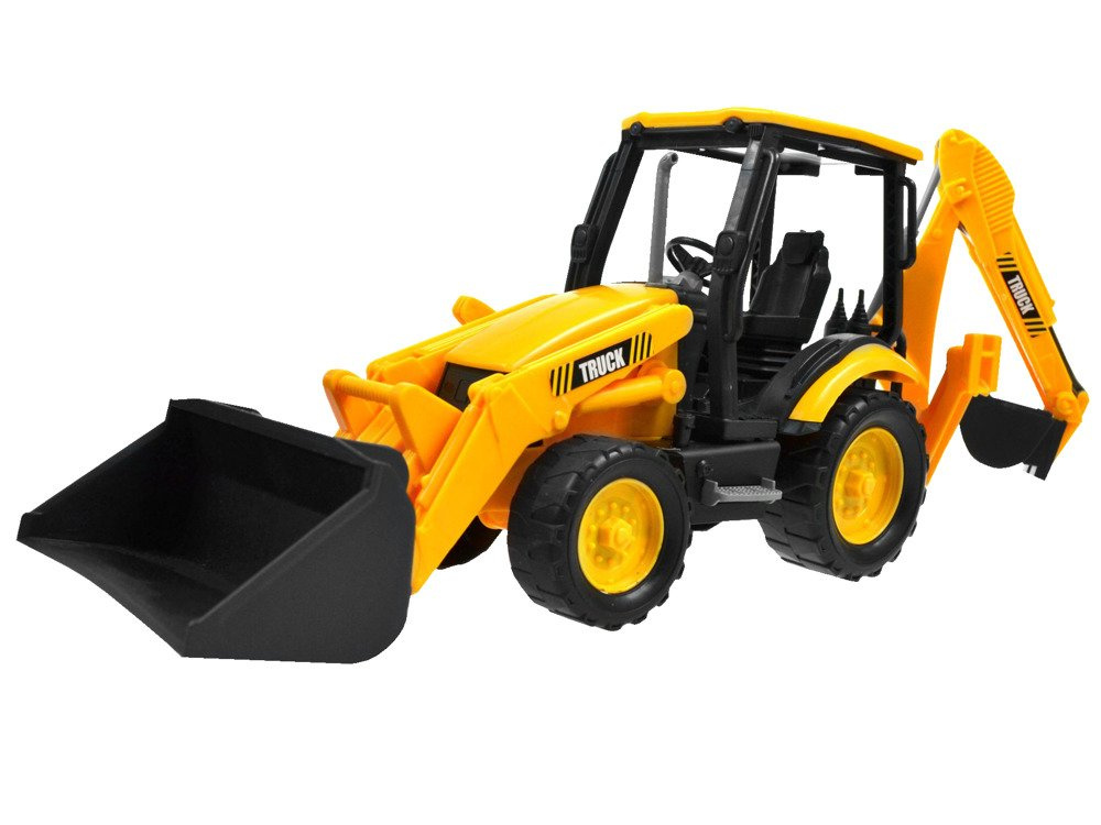 Koparka budowlana z ruchomą łyżką i napędem traktor  Duża Zabawka 
