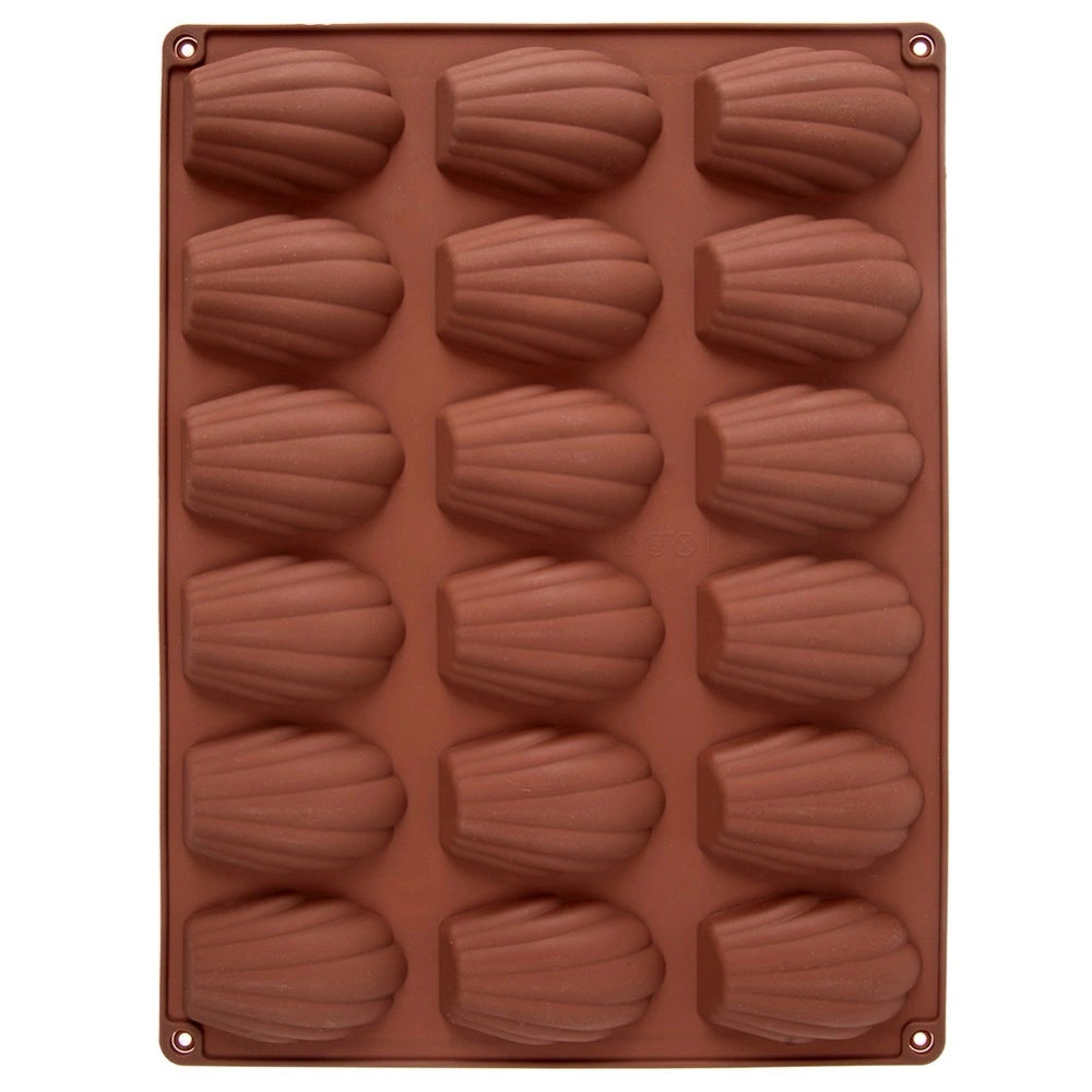 Forma do ciastek silikonowa brązowa muszelki 32x24,5x2 cm