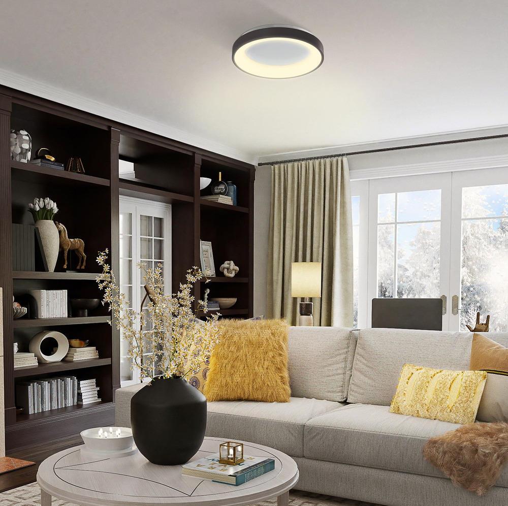 Plafon Lampa sufitowa Videx LED 72W 4700lm CCT RGB 120° Natynkowa Czarna