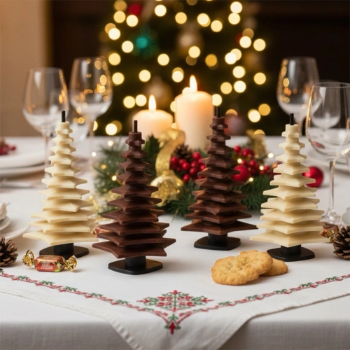 Forma do czekolady silikonowa choinka 9 el.