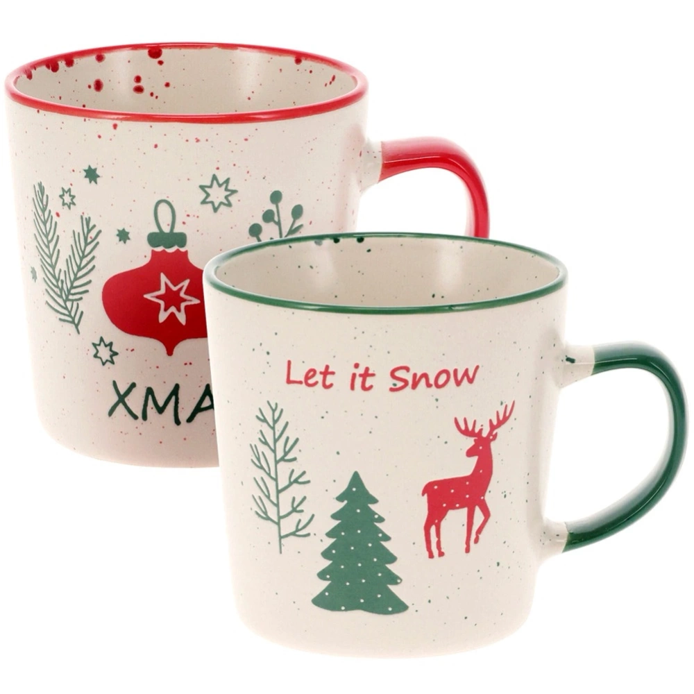 Kubki ceramiczne świąteczne 350 ml 2 szt.