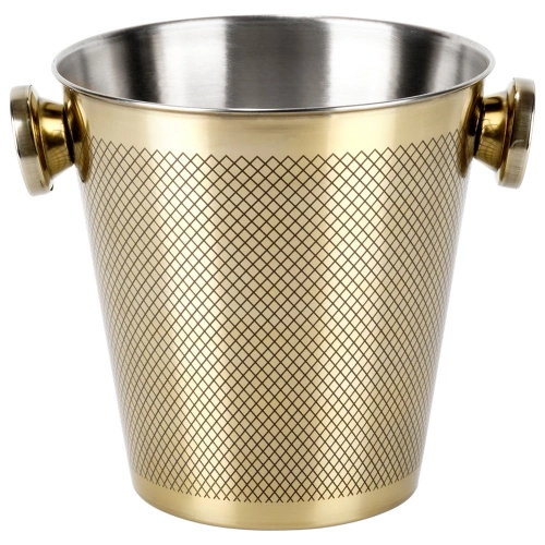 Wiaderko do lodu stalowe złote 4,5 l