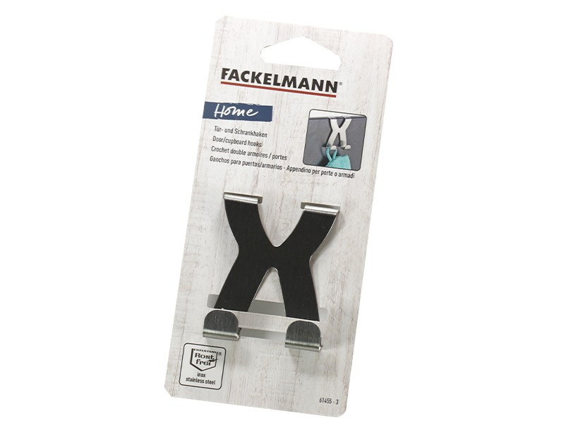 Wieszak do drzwi i szaf inox FACKELMANN 61455