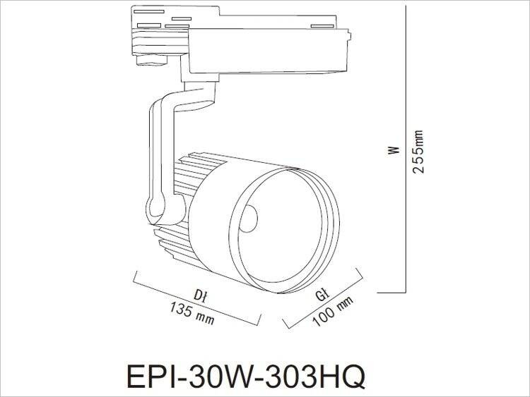 Reflektor szynowy LED 303W  30W  EPISTAR COB EPI-30W-303HQ