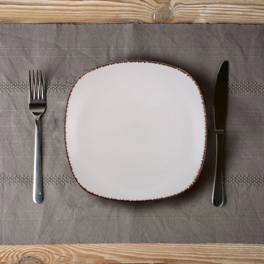 Talerz deserowy ceramiczny kwadratowy SUGAR 20 cm