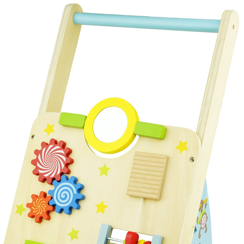 Pchacz chodzik drewniany sorter liczydło klocki edukacyjny 