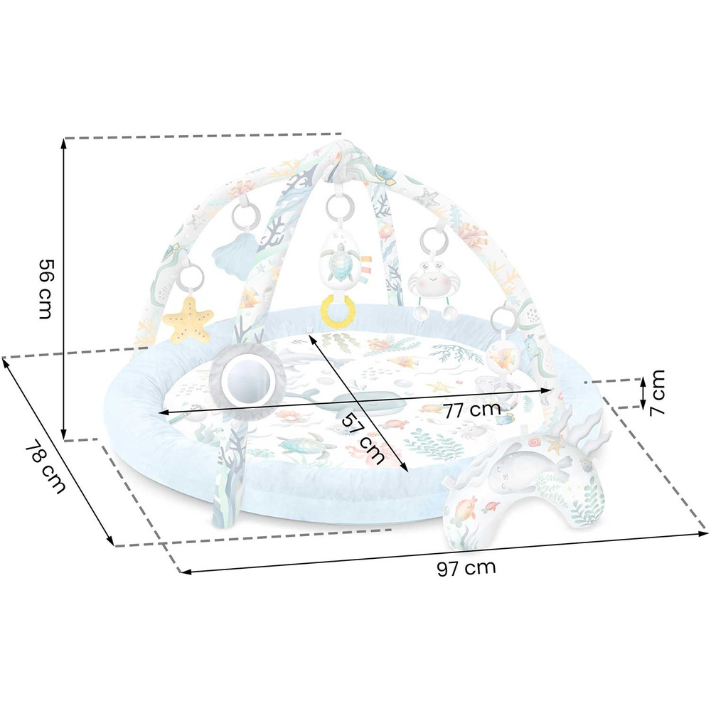 Mata  edukacyjna  interaktywna   -niebieska