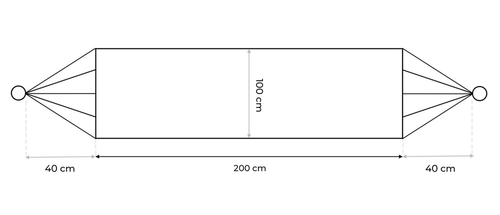 Hamak ogrodowy bujak huśtawka leżak 200x100cm grafitowy