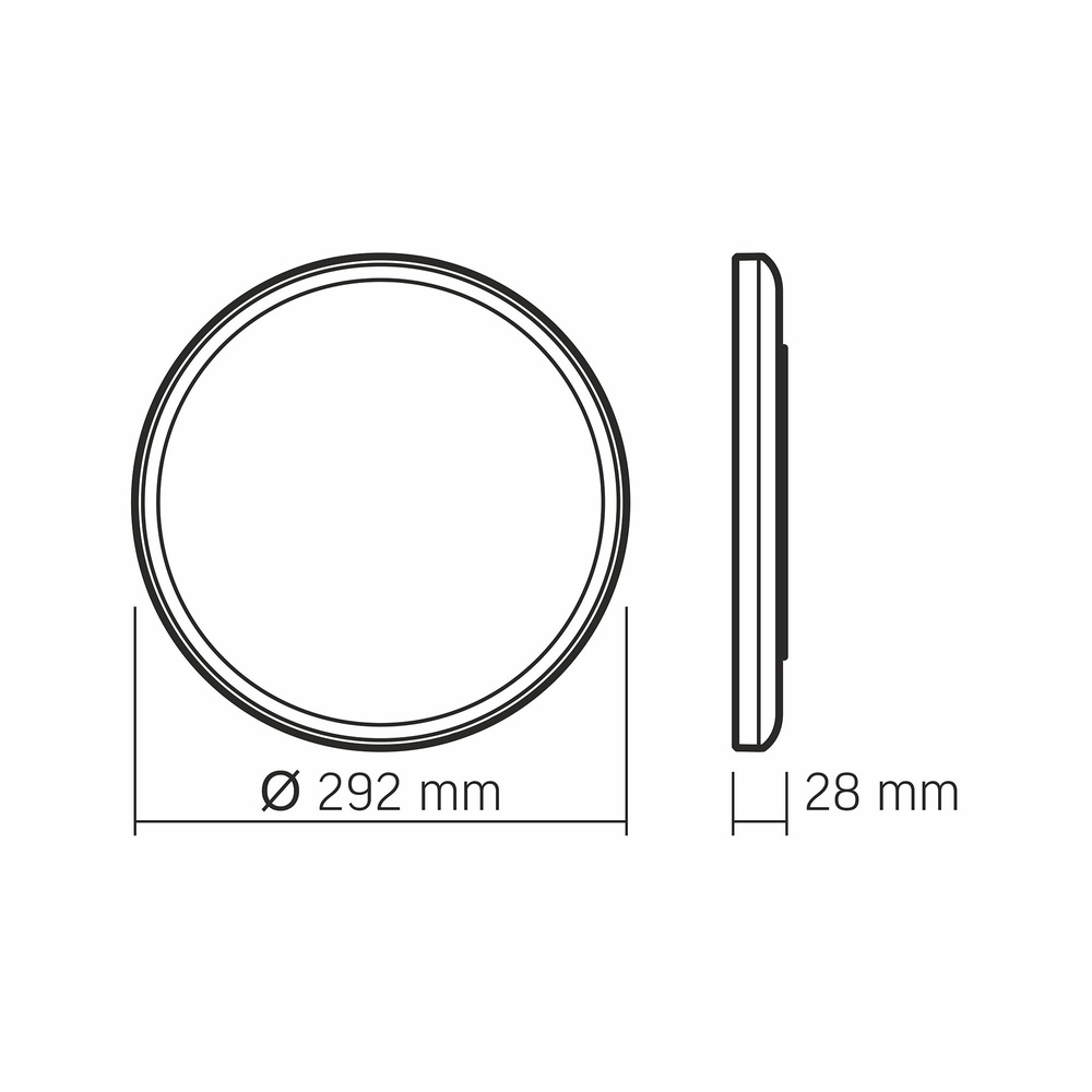 Elegancka Lampa sufitowa LED Videx plafon okrągły 18W 1800lm 29cm biały
