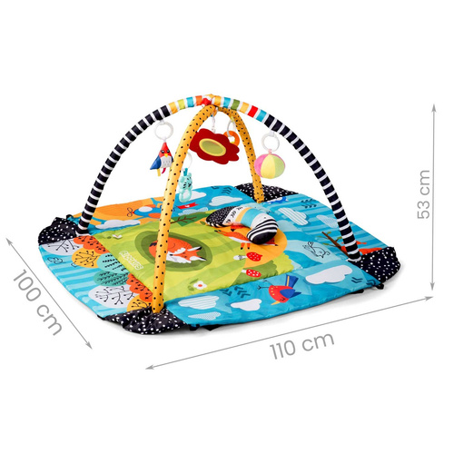 Edukacyjna mata interaktywna 110x100 cm z motywem lisa dla dzieci 3+
