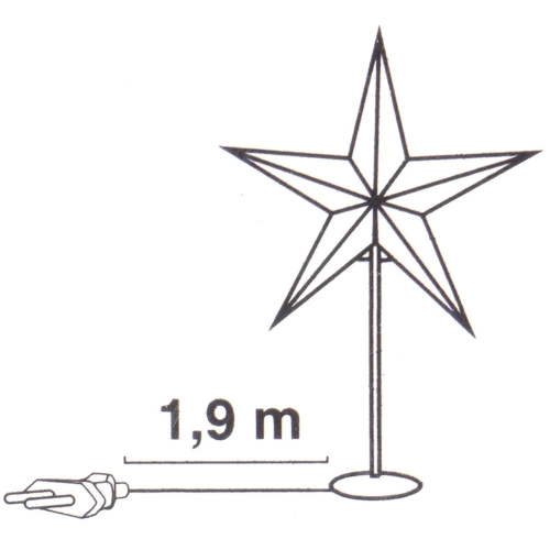 Lampka stołowa gwiazda dekoracyjna papierowa 45x65 cm