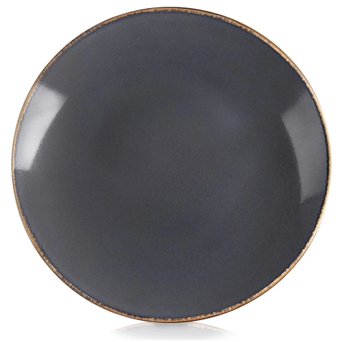 Talerz obiadowy płytki ceramiczny szary GLAZE 27 cm