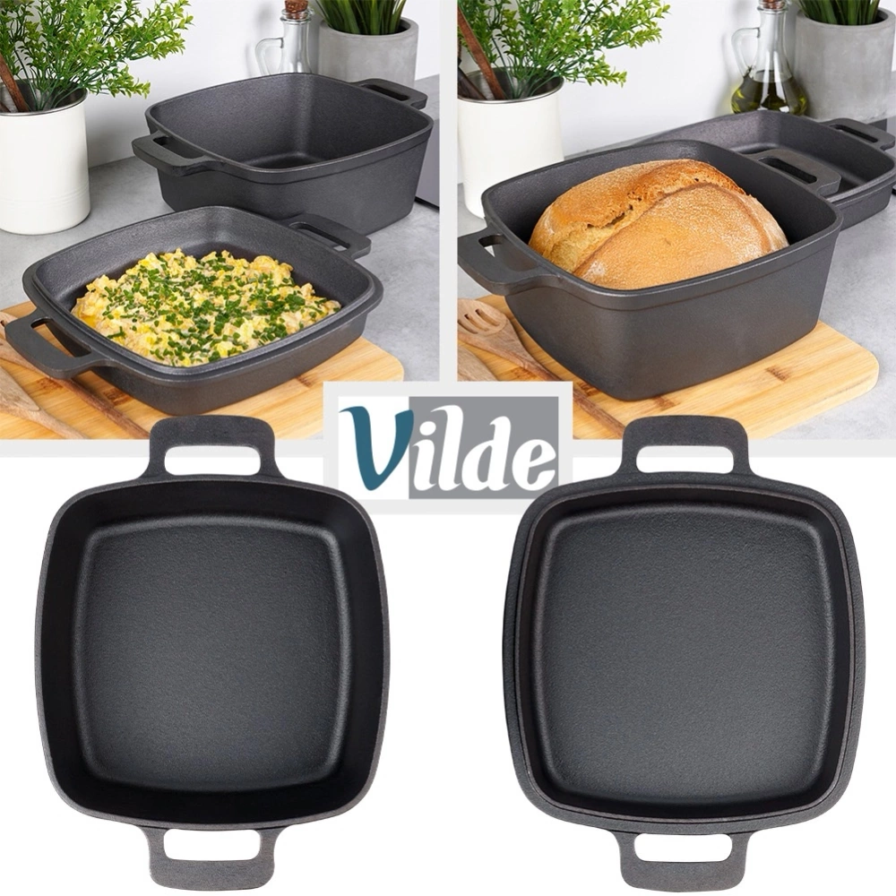 Garnek z pokrywką żeliwny 2w1 CAST LINE 25 cm, 4,5 l / 1,8 l