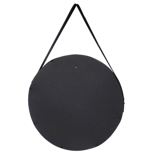Lustro ścienne czarne okrągłe 52 cm