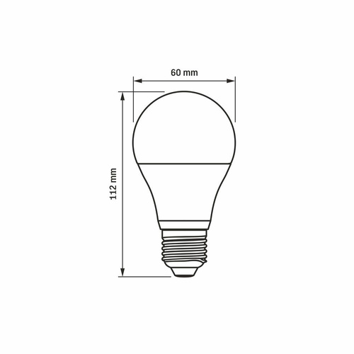 Żarówka LED E27 A60 8W = 57W 760lm 4000K Neutralna Biel 240° Videx
