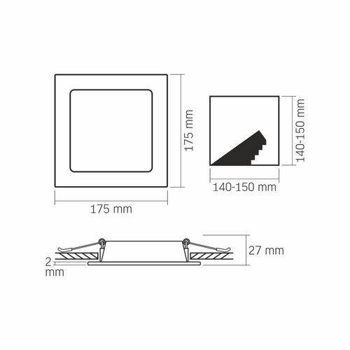 Oprawa oświetleniowa LED typu downlight VIDEX-DOWNLIGHT-LED-DLBS-124-12W-NW