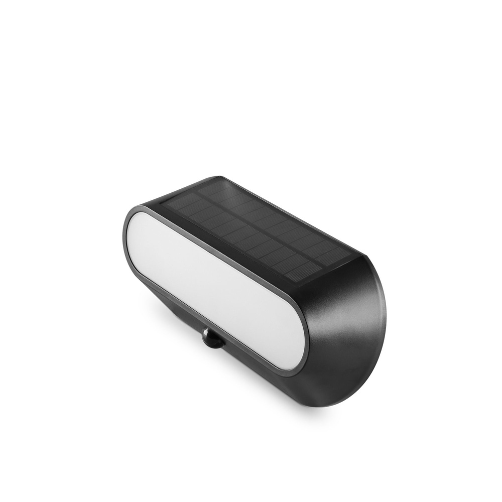 Lampa solarna VIDEX LED ścienna z czujnikiem ruchu czarna IP54 500lm