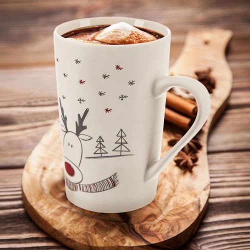 Kubek porcelanowy renifer 430 ml