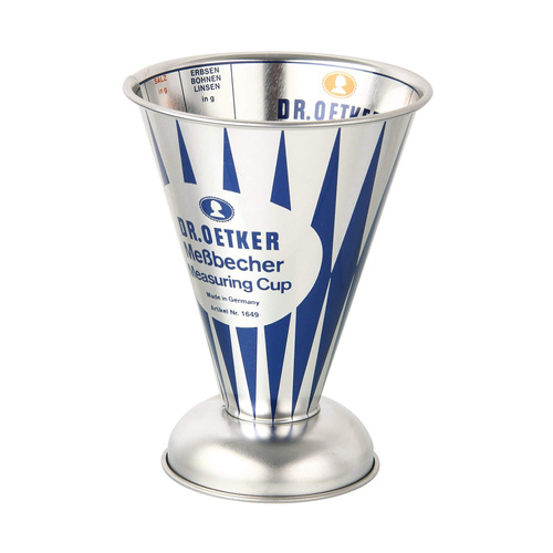 Miarka nostalgiczna 0,5 l z blachy białej Dr. Oetker