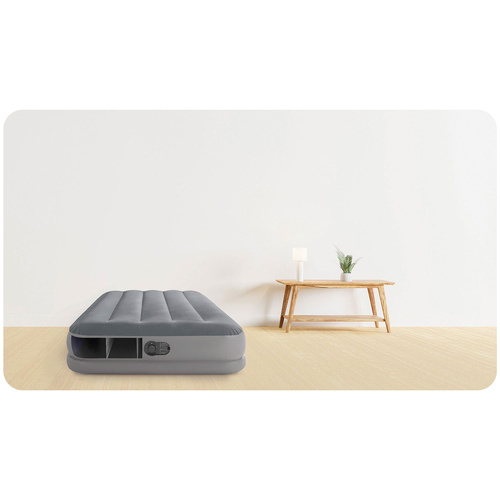 Materac welurowy dmuchany z wbudowaną pompką USB 99 x 191 x 30 cm INTEX 64112