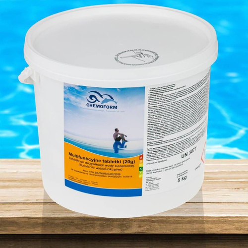 Tabletki multifunkcyjne do basenu 5 kg basen chemoform chemia basenowa