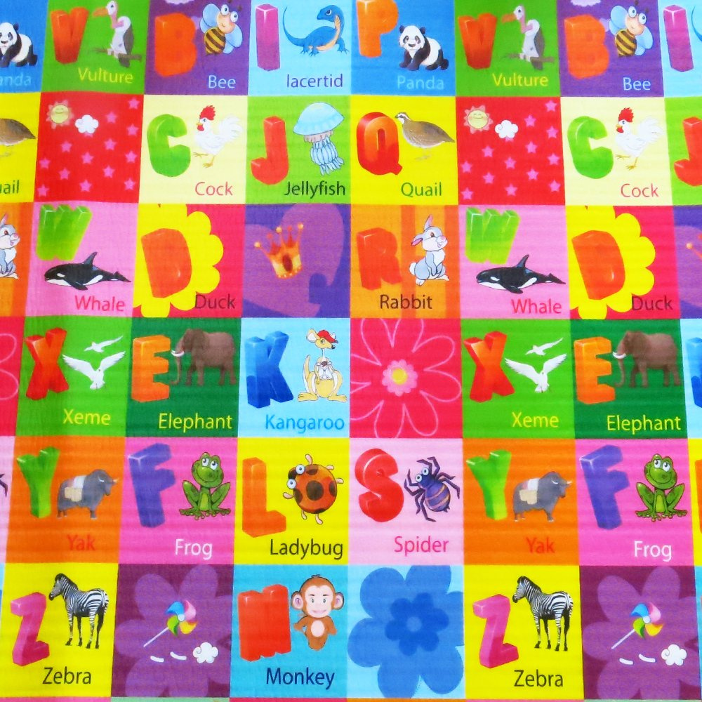 Dwustronna mata piankowa dla dzieci 177x197 cm XXL