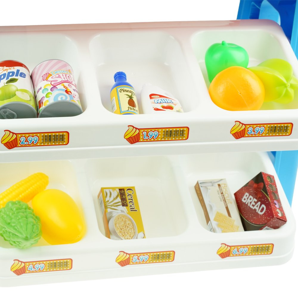 Supermarket Mini Sklep z kasą Wózek akcesoria skaner
