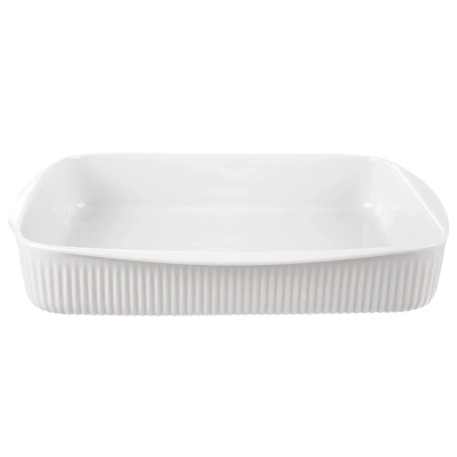 Naczynie żaroodporne porcelanowe białe 36,5x30x6 cm, 4 l