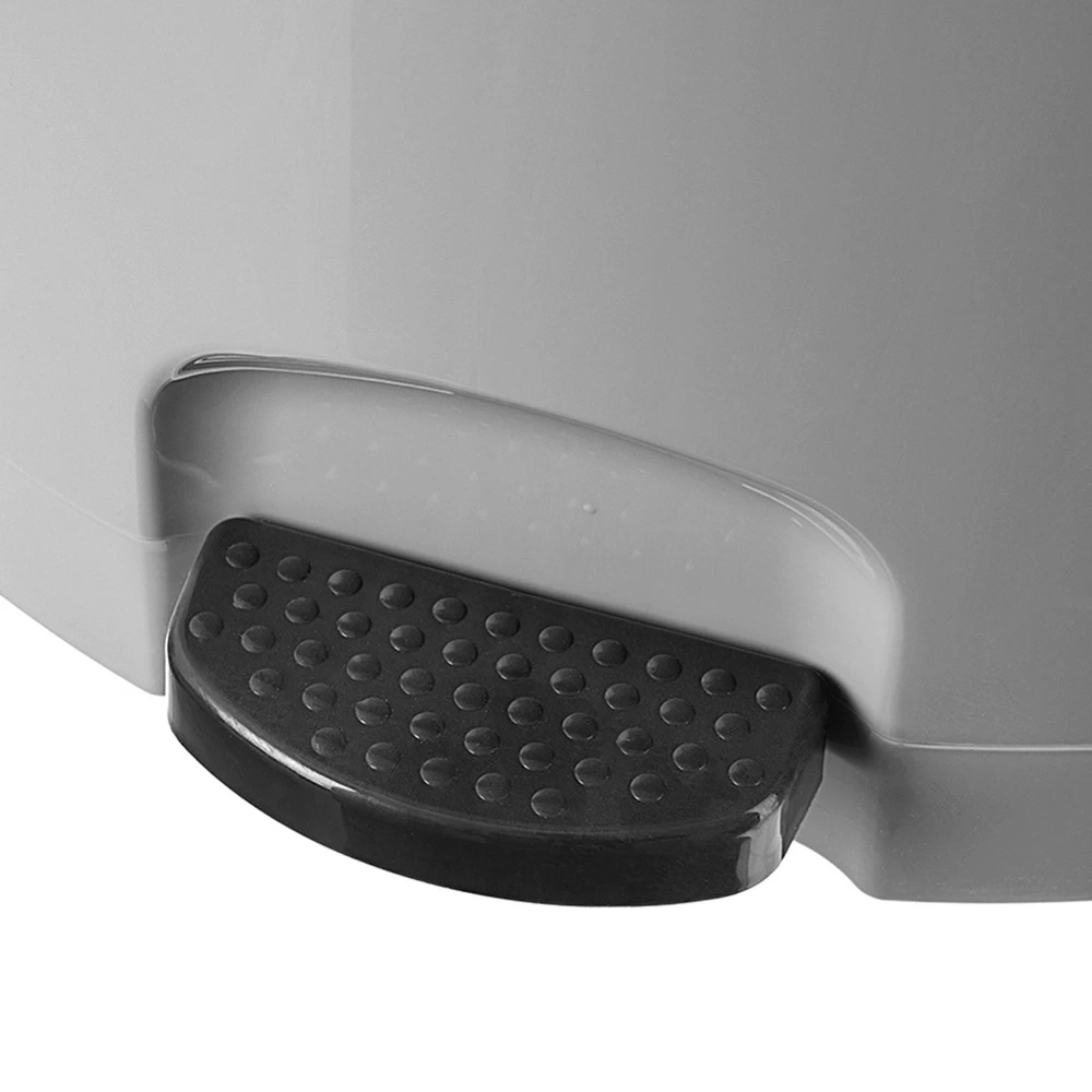 Kosz na śmieci z pedałem plastikowy szary 5,5 l