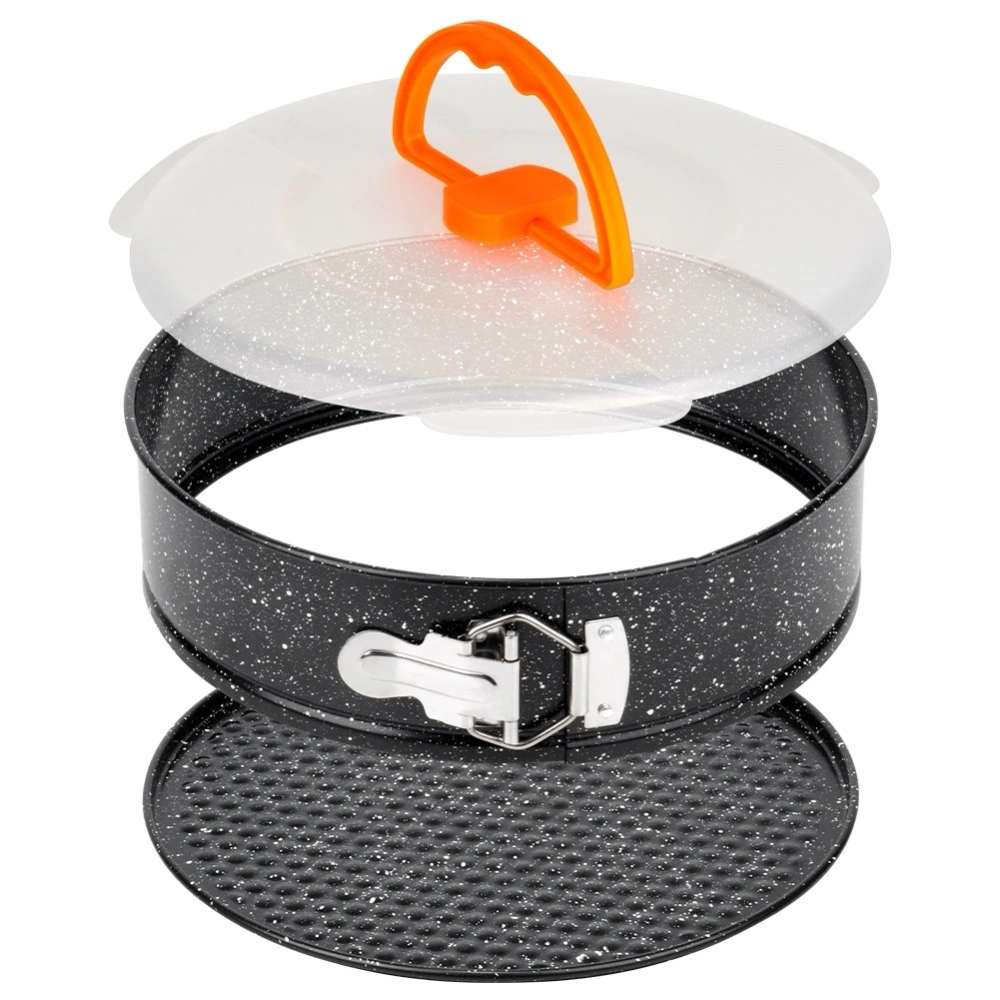 Tortownica rozpinana granitowa z pokrywką 24 cm